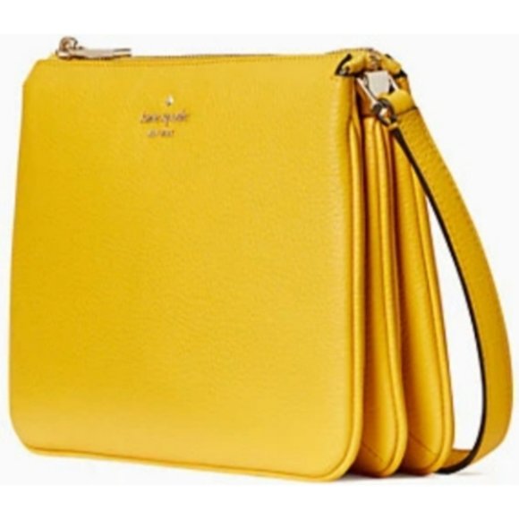 Kate Spade Sunflower Field Leila Triple Gusset Crossbody - Picture 5 of 9